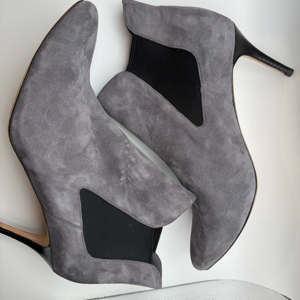 Cole Haan Gray Suede Ankle Bootie